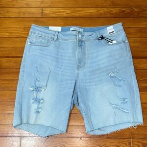 Judy Blue Light Blue Distressed Jean Shorts